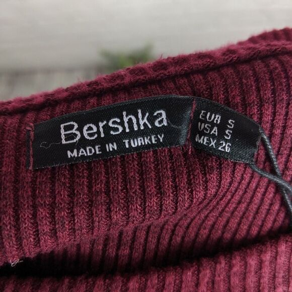 NWT Bershka Cinch Front Tie High Low Long Sleeve Sweater - Picture 3 of 4